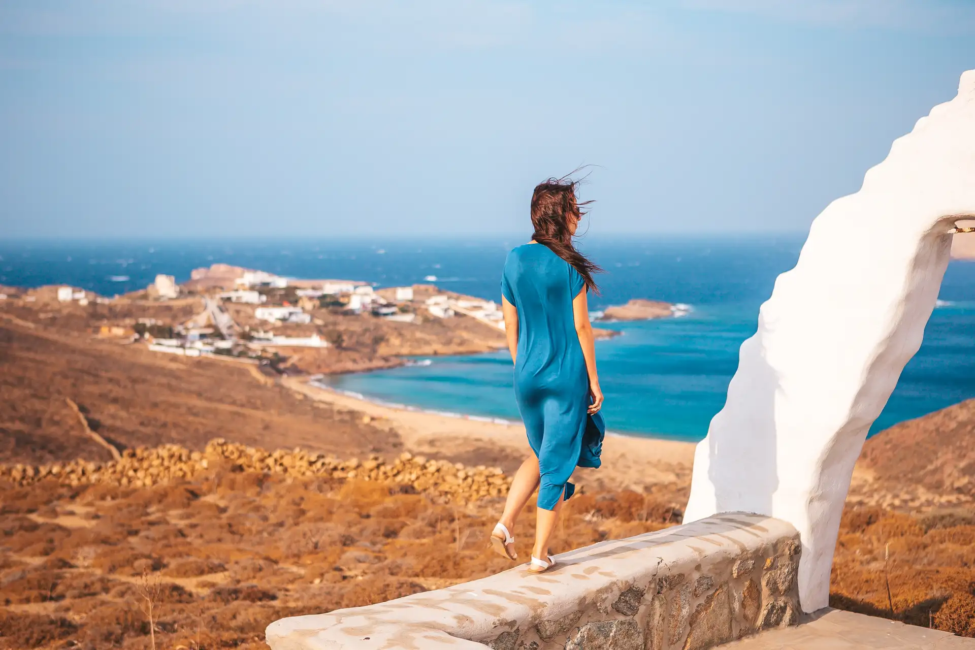 Scenic Mykonos coastline view - Premium chauffeur-driven tours
